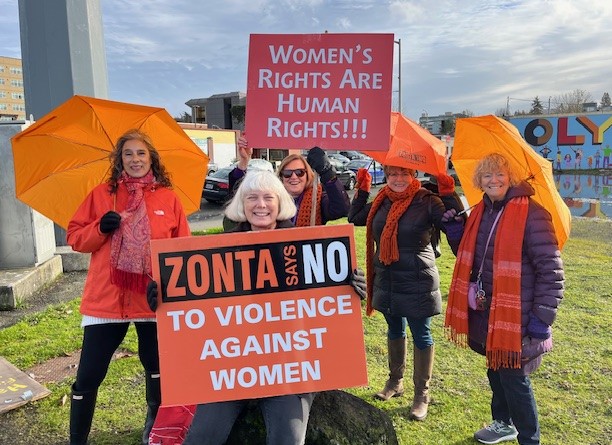 Zonta of South Puget Sound participates each year in  16 Days of Activism. We bring awareness in the community to “Saying No to Gender Based Violence”! Sixteen Days begins November 25, International Day for the Elimination of Violence Against Women, and continues through December 10, Human Rights Day.